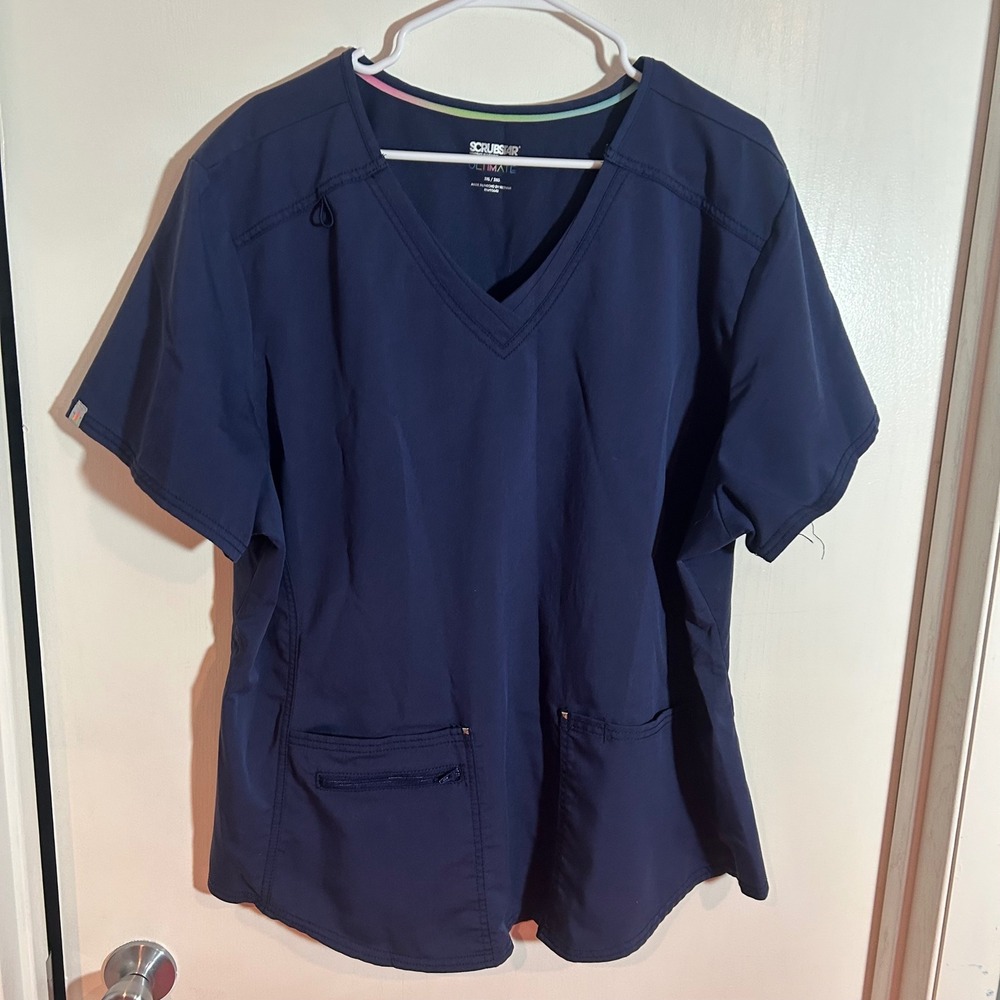 Scrubstar Ultimate Women 3XL Indigo Blue V-Neck Scrub Top